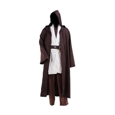 China Cotton Brown Cotton Adults Halloween Costume Robe Clothing Jedi Cosplay for sale