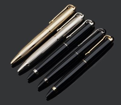 China Professional Office Stationery Trackball Pen Medium 0.5mm Refill Gold Clip Metal Rollerball Pen for sale