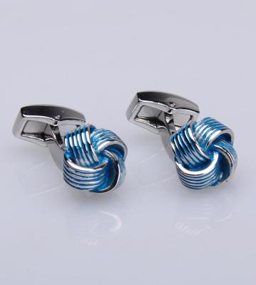 China Popular Promotions Gifts Knot Cufflinks For Men, Custom Personal Cufflinks for sale