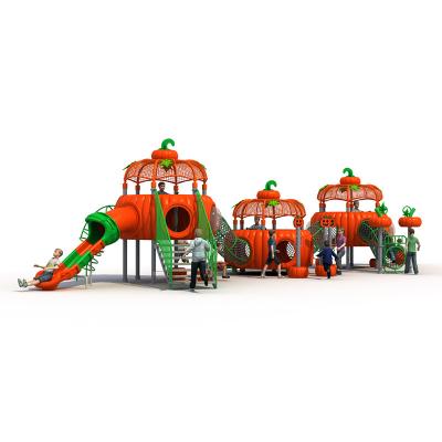 China Engineering Plastics + Galvanized Steel Pipe Pumpkin Combo Slide Great Outdoor Kids Slide Outdoor Playground Toys Playground Equipment for sale