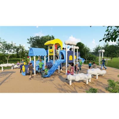 China Engineering Plastics + Galvanized Steel Pipe Train Series Combined Slide Kids Playground Equipment for sale