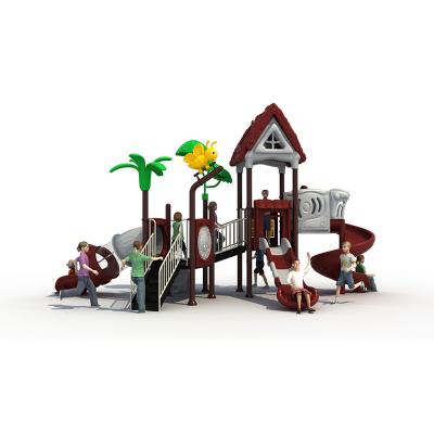 China Engineering Plastics + Galvanized Large Steel Pipe Treehouse Slide Kids Plastic Combo Commercial Kids Playground Set Outdoor Playground Equipment for sale