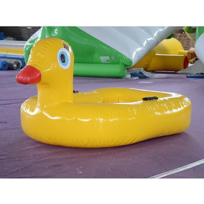 China PVC Adult Children's Water Toys Hot Sale Factory Price Yellow Duck Floating Toy In Water Park Inflatable Yellow Duck for sale