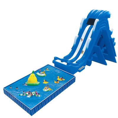 China PVC Tropical Theme Commercial Inflatable Bouncing Water Slides for sale