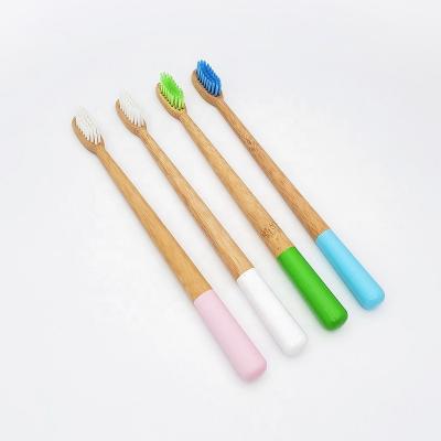 China Eco-friendly Tapered Round Compostable Natural Paint Bamboo Toothbrush [BT28] For Damp Prevention for sale