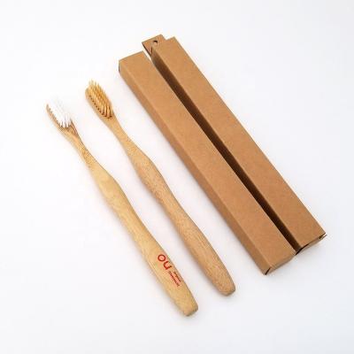 China [BT04] eco-friendly protection products around squash handle natural bamboo wooden toothbrush dientes Cepillo eco-friendly bambu for sale