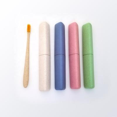 China Eco-Friendly Wheat Straw Toothbrush Case, Wheat Straw Tooth Brush Holder Box for Travel Kits. for sale