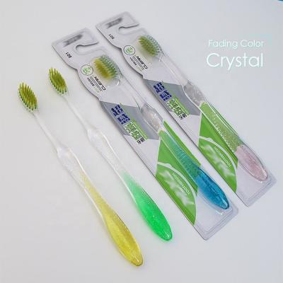 China Crystal Adult Toothbrush Shiny Ultra Soft Bristle, Ultra Soft Charcoal, Clear for sale