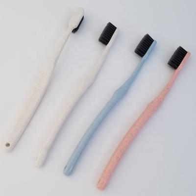 China Wheat Straw + PP Fashion Air Pad Natural Wheat Straw Material Adults Toothbrushes for sale