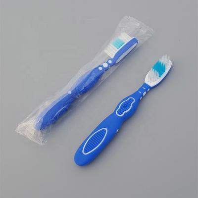 China Prison Use Small Toothbrush Short Soft Rubber Grip Prison Toothbrushes for sale