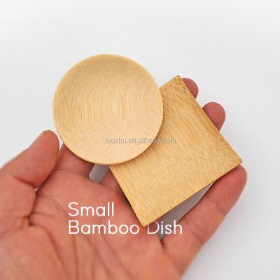 China Disposable Small 100% Biodegradable Bamboo Sushi Dish Dessert Dish for sale