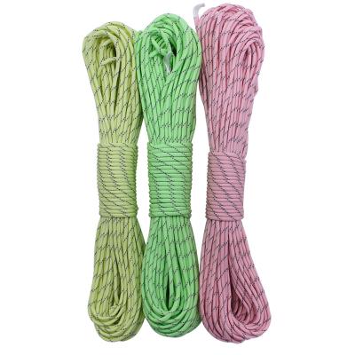 China Luminous 550 Paracord Outdoor Luminous Reflective Paracord Climbing Rope for sale