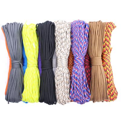 China Outdoor Survival 4mm Outdoor 7Strand Mountaineering 7Strand Outdoor Camping Rope Multicolor Paracord 350 for sale