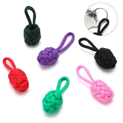 China Daily Life Paracord Braided Key Chain Pineapple Shape Knot Key Chain Colorful Handwoven Pendant Jewelry Accessories for sale