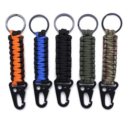 China sustainable & Braid EDC Carabiner 550 Paracord Tactical Outdoor Survival Key Chain for sale