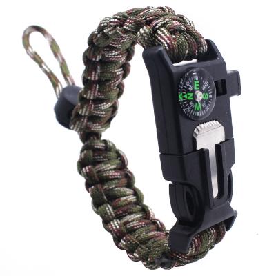 China sustainable & Self Rescue Kit Handmade Custom Logo 550 Paracord Tactical Bracelet with Adjuster for sale