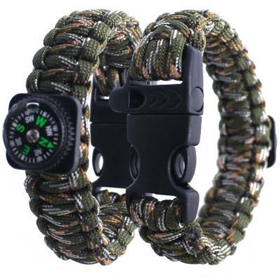 China sustainable & Tactical Custom Maker Multifunctional Emergency Bushcraft Paracord Outdoor Climbing Bracelet for sale