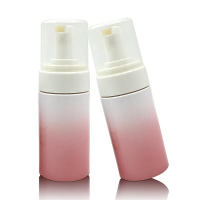 China Pink Cosmetic Facial Foam Bottle 50ml 60ml100ml30ml Cosmetic Detergent Skin Care Foam Soap Dispenser Bottle for sale