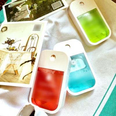 China Hot Sale 40ml Personal Care Perfume Spray Bottle White Plastic Sanitizer Spray Bottle, Credit Card Spray Bottle for sale