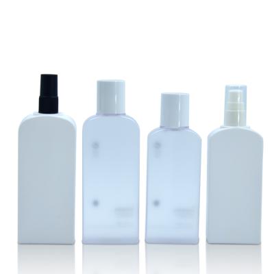 China Cosmetic Face Flat Clear White Fine Toner Gel Mist Sprayer Packaging PETG Spray Pump Bottle 150ml 200ml for sale