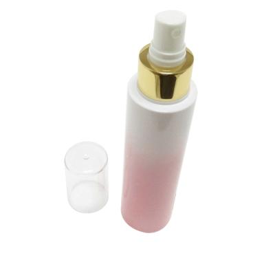 China Luxury Personal Care Gradient 100ml Rose Cosmetic Spray Bottle Customized Packaging Pump Bottle for sale