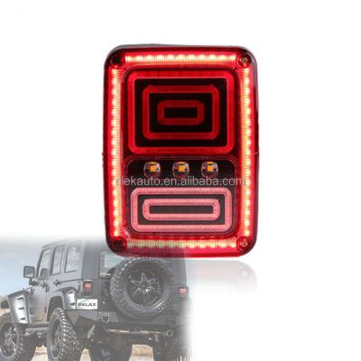 China For JEEP Wrangler JK Full LED Rear Rise Tail Lamp Tail Light Assembly For JEEP Wrangler JK 2007-2018 rear light plug and play for sale