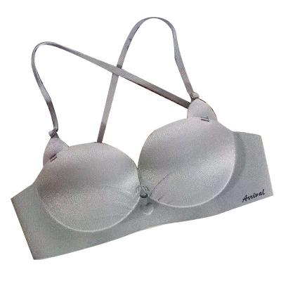 China QUICK DRY cute cat ears design smooth women's underwear without underwire thin over thick cup solid color bra for sale