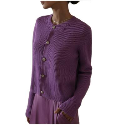 China Anti-wrinkle woman clothing v-neck cardigan long sleeved acrylic casual sweaters plus velvet thickening button up sexy sweater tops for ladies for sale