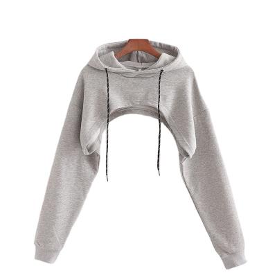 China Custom QUICK DRY Sweatshirt Hoodie With Thicken Fleece Sweater Solid Color Sweater With Hooded For Women Sexy Casual Loose Hoodie for sale