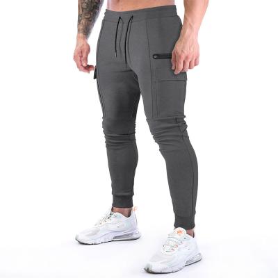 China Casual Gym Breathable Joggers Men Street-Wear Sweatpants Sport Cargo Pants With Side And Bottom Zipper Pockets for sale