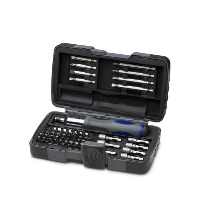 China 62pcs Plastic Premium Ratchet Screwdriver And Socket Bit Set for sale