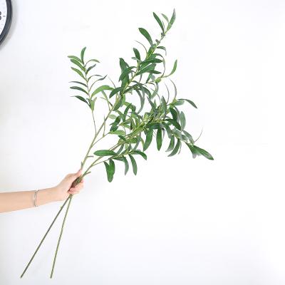 China Realistic Decorative Silk Artificial Olive Branch With Leaves Wedding Party Supplies Plant Table Home Decor for sale