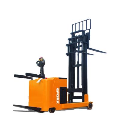 China Advertising Company 2 Ton Stacker Electric Stacker Counterbalanced Pallet Stacker With 1070mm Fork for sale