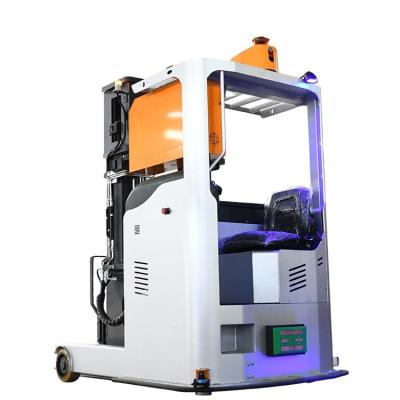 China Advertising Company Electric Pallet Warehouse Lift Narrow Channel Reach Truck AGV Forklift for sale