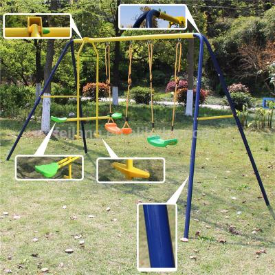 China Outdoor Furniture Combined Double Seat Hanging Stainless Steel Outdoor Patio Furniture Garden Swing Set Chair for sale