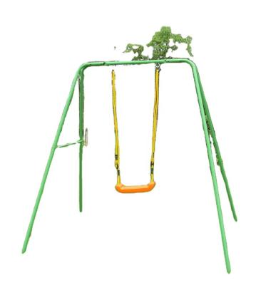 China Outdoor Single A-Frame Garden Safety Play Seat Metal Plastic Swing Set Play Set For Children for sale