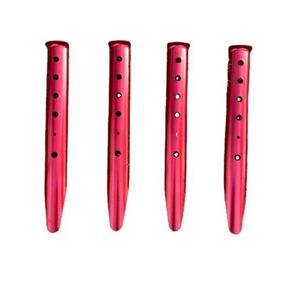 China High Strength Red Aluminum Sand Or Snow Tent Stakes Pegs For Camping Outdoor Activities for sale