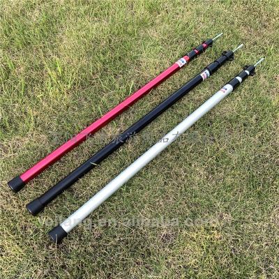 China Red Silver Aluminum Telescopic Tent Poles 2.3m Adjustable Rod Tarp Pole Outdoor Camping Tent Poles Black Tent Poles for sale