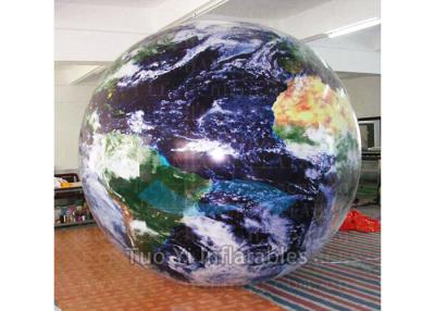 China Indoor Helium Filling Earth Globe Balloons Inflatable Exhibition Spheres for sale