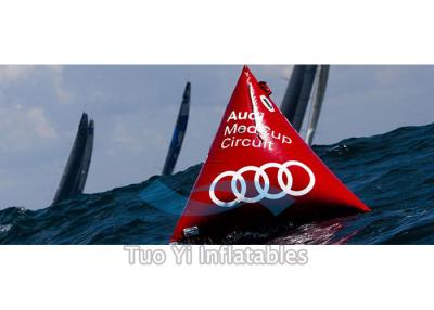 China Bright Red Pyramid Sea Floating Inflatable Marker Buoys Advertising for sale