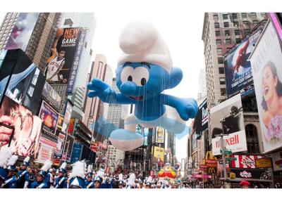 China Smurfs Shape Giant Advertising Balloons Outdoor 0.18mm PVC material for sale