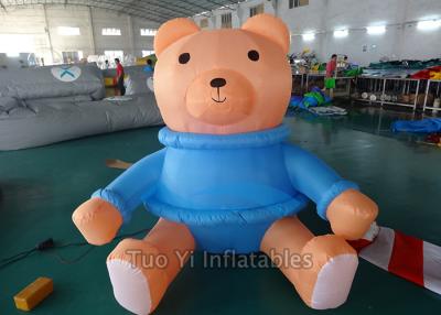 China Cute Inflatable Cartoon Characters Bear In Shirts , Cartoon Characters For Birthday Parties for sale