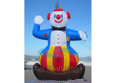 China Circus Show Colorful Clown Inflatable Cartoon Characters 3M Height for sale