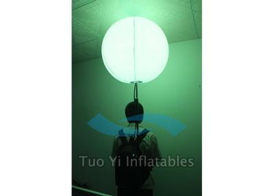 China Walking Advertisement LED Lighting Ball 3M Height Balloon Pole Stand for sale