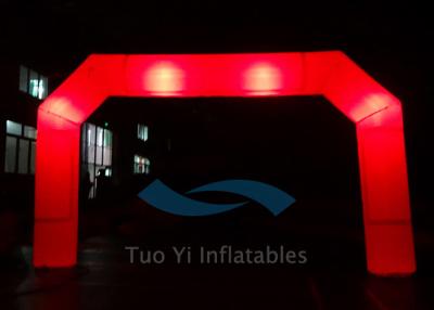 China Red PVC Blow Up Start Finish Line Inflatable Gate LED Light Balloons for sale