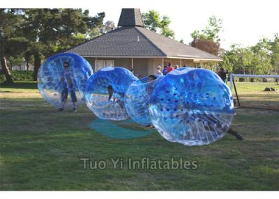 China Bola inflable portátil del tope del cuerpo del juego de pelota claro azul de la burbuja en venta