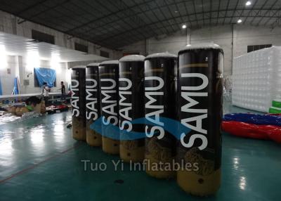 China Digital Printing Inflatable Buoys / Racing Buoy Cylindrical Shape For Advertising for sale