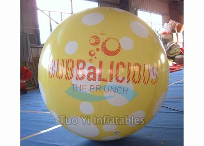 China Commercial Activity Inflatable Sphere Branded Balloon White / Yellow / Blue Color for sale