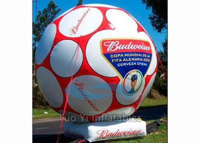 China Giant Inflatable Football Sports Themed Balloons White / Yellow For Advertising for sale