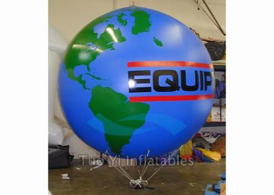 China Logo Printing Globe Round Earth Advertising Balloon , Inflatable World Globe for sale